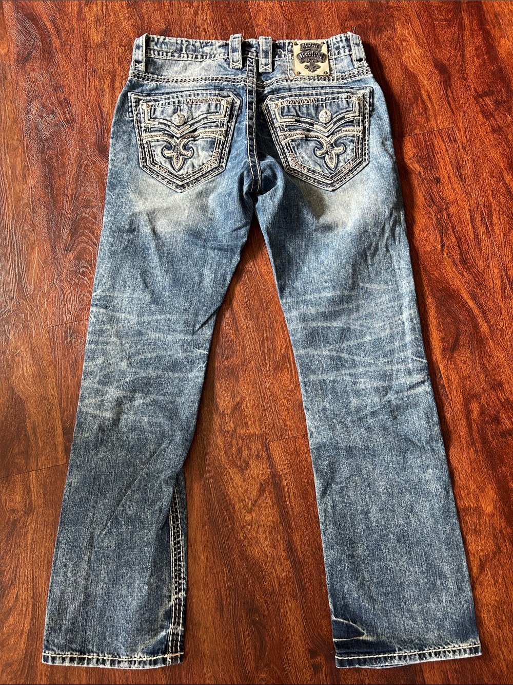 Rock Revival Straight-Leg Kent Blue Jeans